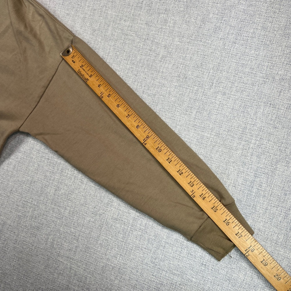 Vintage 90s Lands' End Tan Cotton Cardigan Women Small USA Made Lightweight Knit - Picture 7 of 8